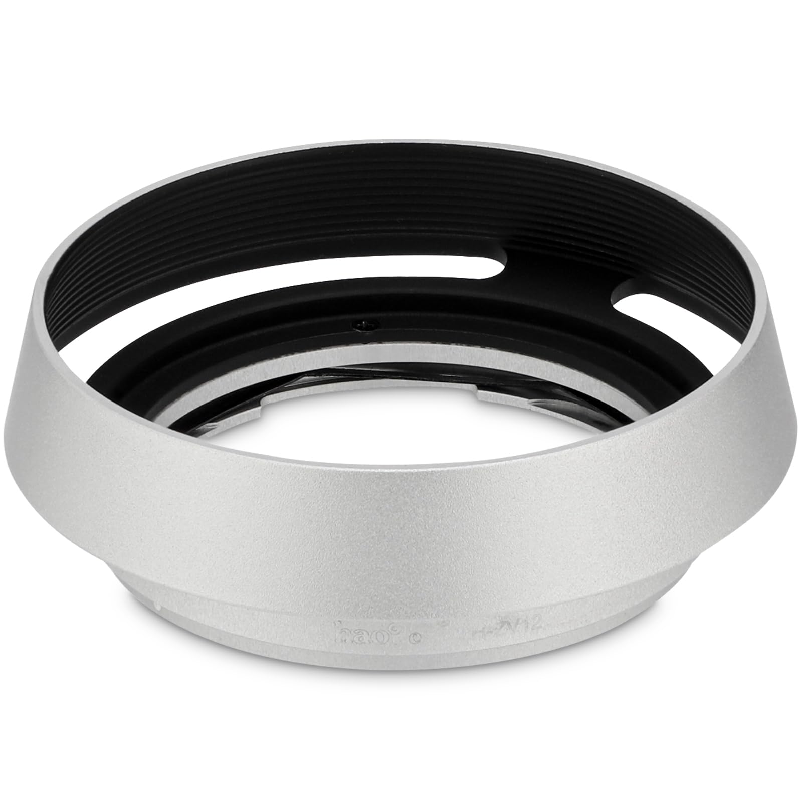 Haoge LH-ZV12 Round Metal Bayonet Lens Hood Shade for Carl Zeiss C Biogon T 4.5/21 21mm f4.5 ZM, 2.8/25 25mm f2.8 ZM, 2.8/28 28mm f2.8 ZM, C Sonnar T 1.5/50 50mm f1.5 ZM Lens Silver