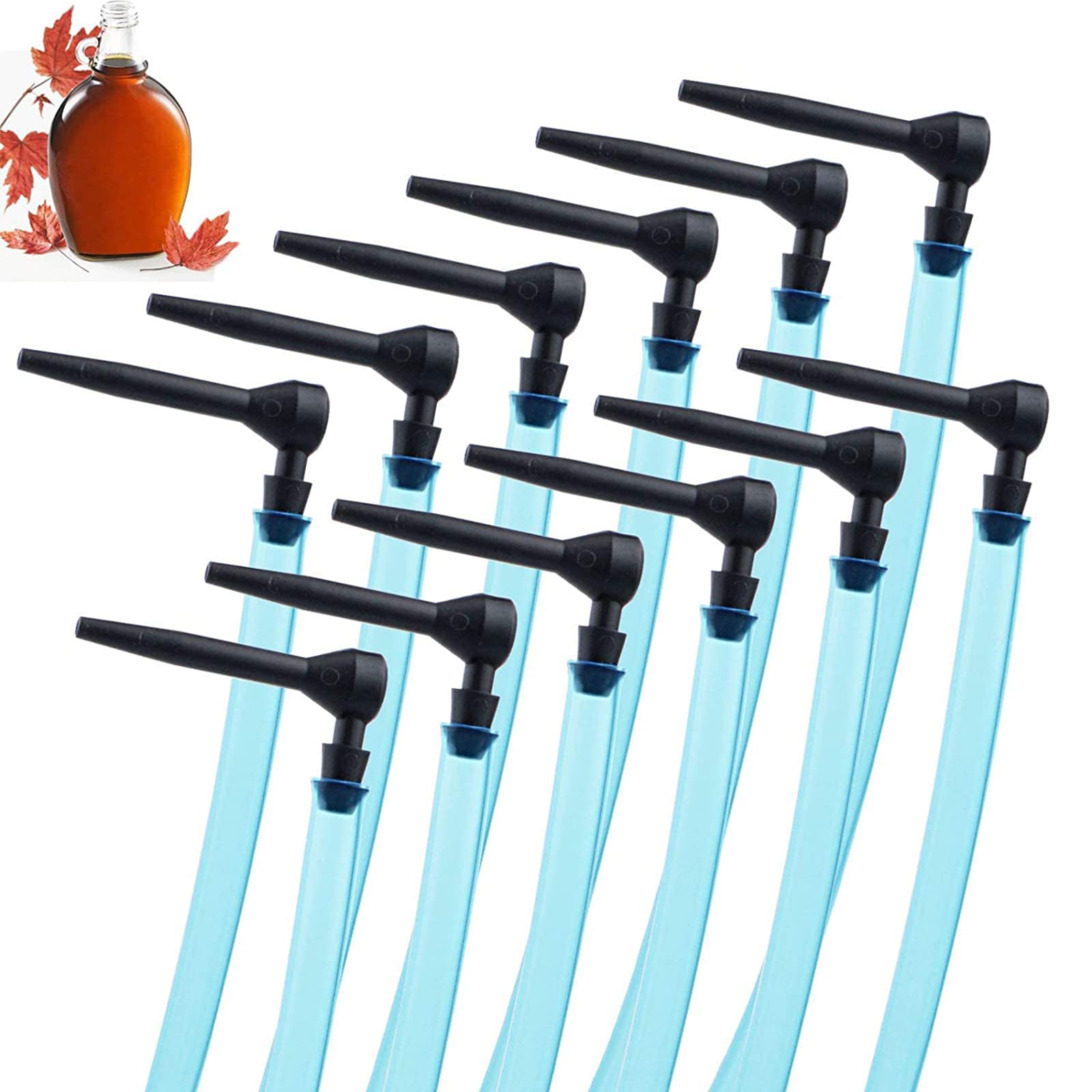 Photo 1 of 12 Set Maple Syrup Tree Tapping Kit, Plastic Maple Syrup Taps Maple Sugaring Supplies, Maple Tree Tap Kit Maple Syrup Tree Tapping Spiles Sprouts Collecting Kit for Maple Birch Syrup Supplies