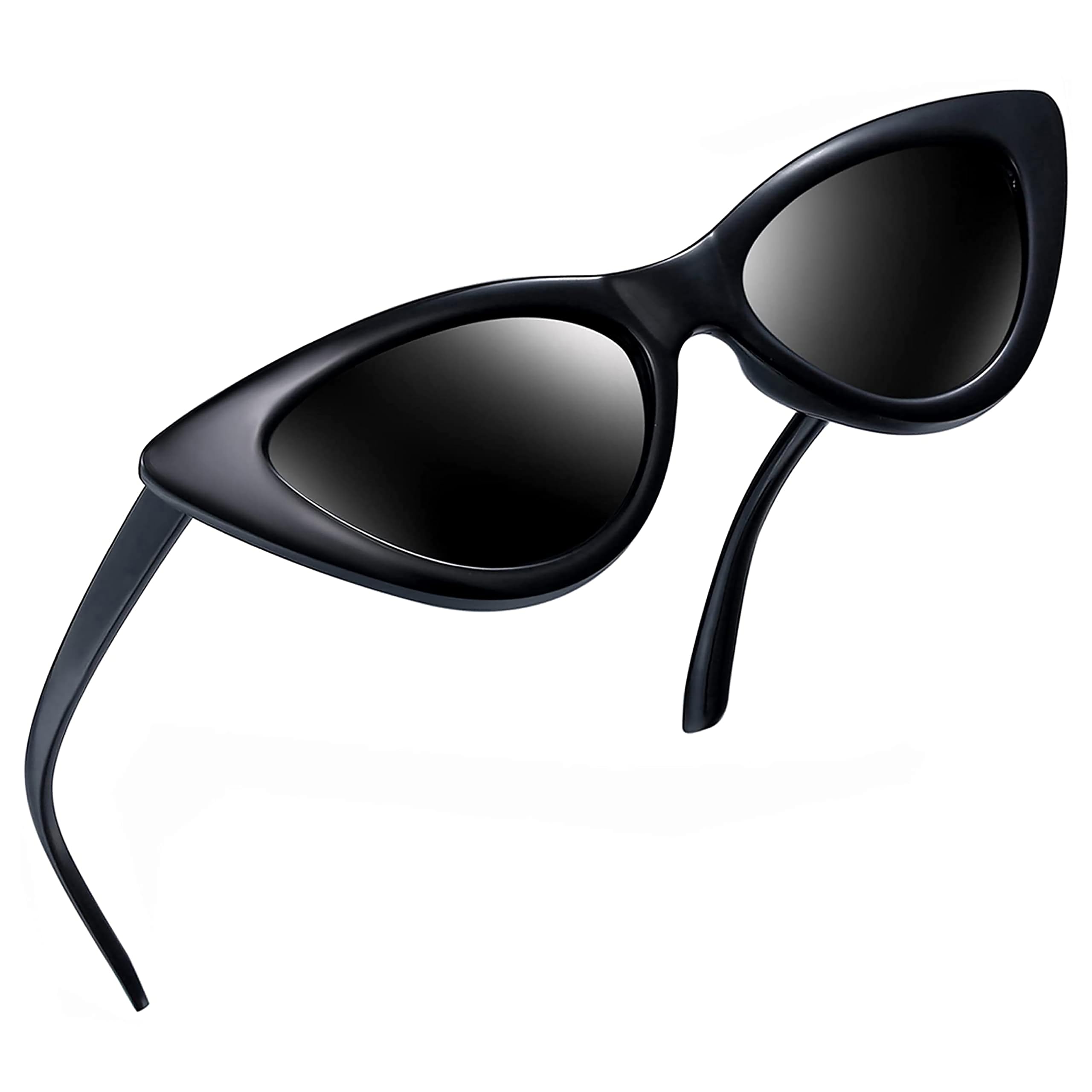 Polarized Black Cat Eye Sunglasses for Women,Retro Narrow  display picture 1