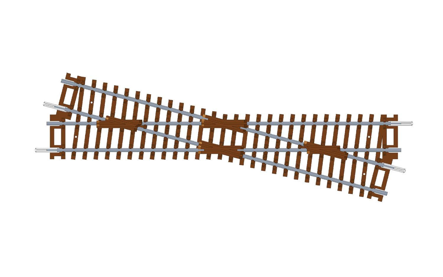 Hornby TT8019 TT Gauge Diamond Crossing Left Hand - Extra Track Pieces for Model Railway Sets, Toy Train Track Pieces, Includes: 1x 166mm Diamond Crossing Left - Hobbies for Men - Scale 1:120