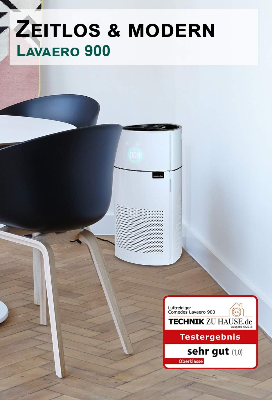 Comedes Lavaero 900 Modern 5 Stage Air Purifier Incl Activated Carbon Hepa Filter And Ioniser Cadr 380 M H Air Quality Sensor Pm2 5 Ideal For Allergy Sufferers Amazon De Baumarkt