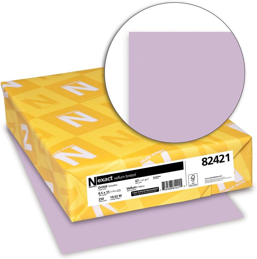 Wausau Vellum Bristol Cardstock, 67 lb, 8.5 x 11 Inches, Pastel Yellow, 250 Sheets (82331) : Stationery : Office Products