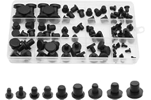 90Pcs Silicone Rubber Hole Plugs Set, 9 Sizes Silicone Vacuum Rubber Caps Kit Sealing Stoppers Plugs for Round Holes Powder C