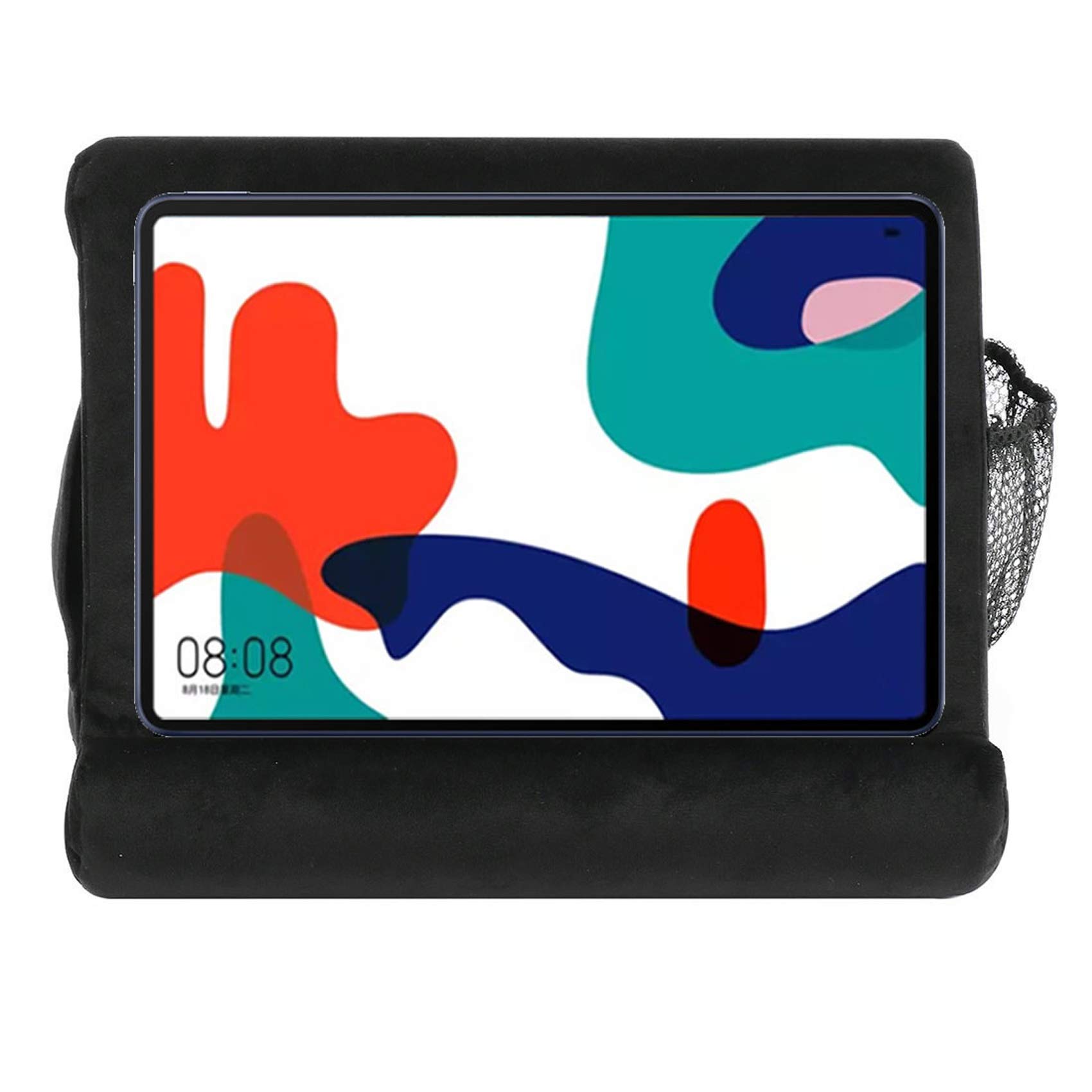 Multi Angle Soft Tablet Stand for Tablet, Polyester Cushion Lap Stand, Tablet Stand Holder, Cushion Reading Stand, Lap Stand Holder (Black)