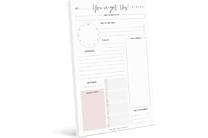 Bliss Collections Weekly Planner, You've Got This, Undated Tear-Off Sheets Notepad Includes Calendar, Organizer, Scheduler for Goals, Tasks, Ideas, Notes and to Do Lists, 6"x9" (50 Sheets)