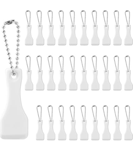 BESTonZON Lot de 12 Outils de grattage pour Billet de loterie Porte-clés en Plastique Outil de grattage de Loto Porte-clés Racloir Rigide Outil de Nettoyage pour Films d'étiquettes de loterie