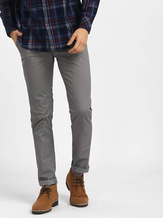 Buy BUFFALO By FBB Men�s Tapered Fit Casual Trousers at