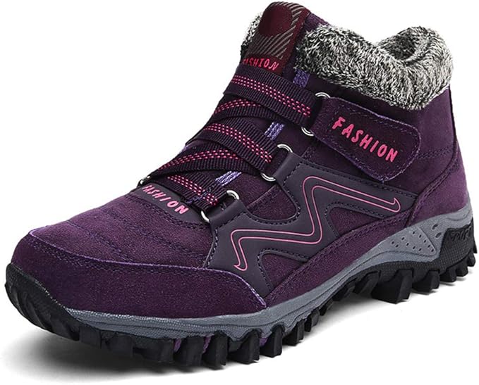 Women's winter thermal villi leather platform fashion high top boots - colorshop