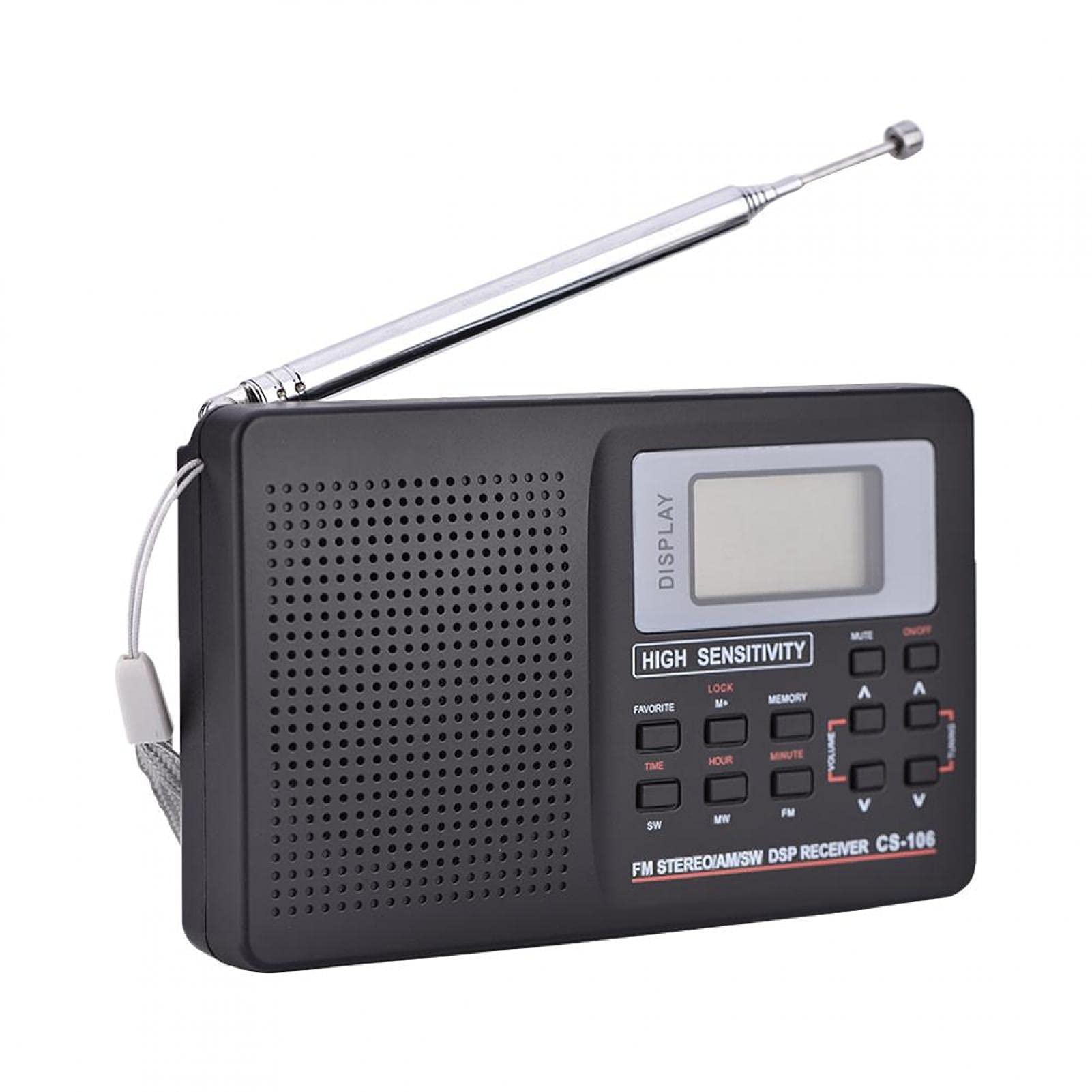 Full Frequency Receiver Radio Sound Receiver Receiving Radio with Alarm Clock AM/SW/LW/TV(Step value 9K)