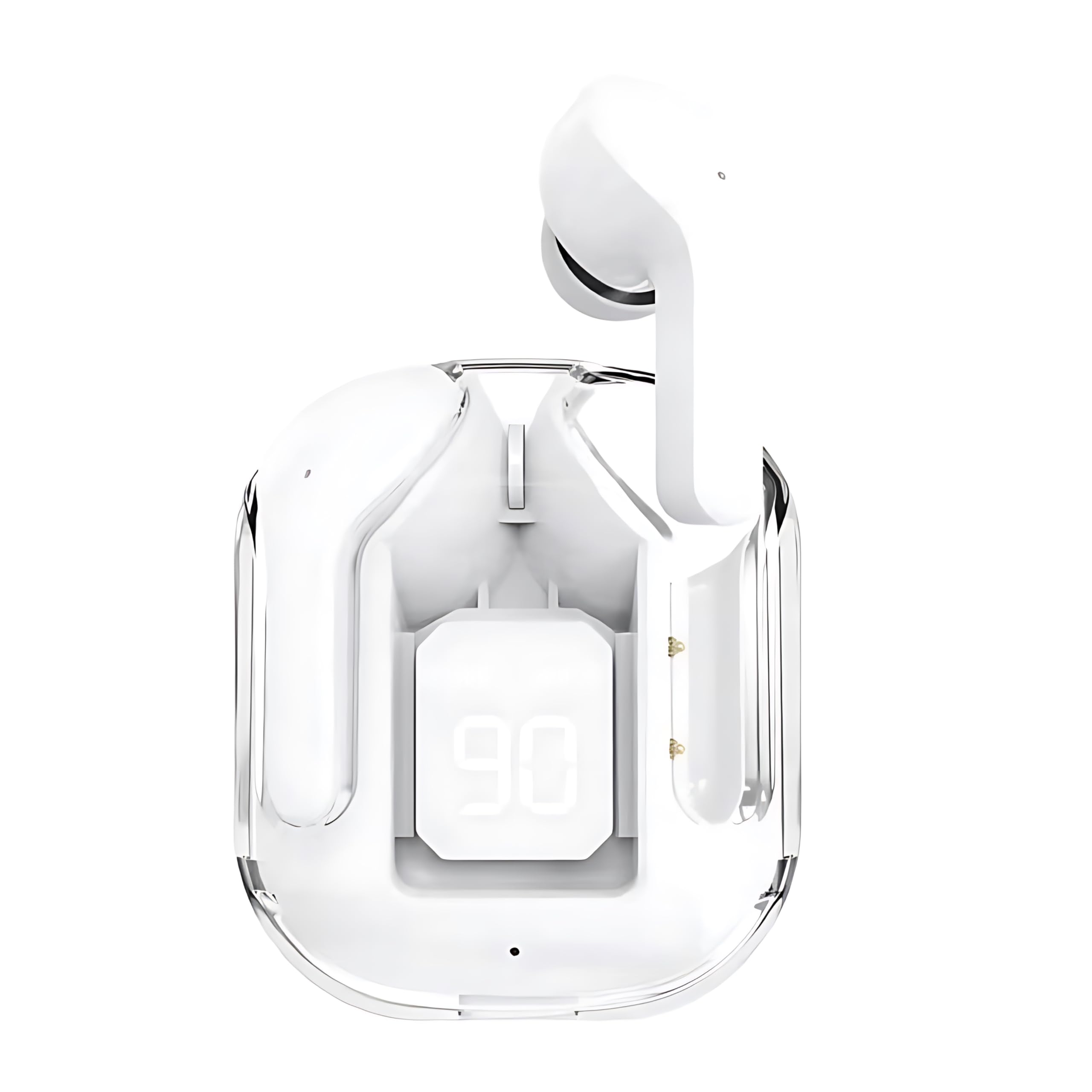 Photo 1 of Wireless Bluetooth Earbuds with Microphone, in-Ear Headphones with Charging Case, Compatible with iPhone, Samsung, Android. Best Alternative to AirPods for Calls, Running, and Workouts (White)