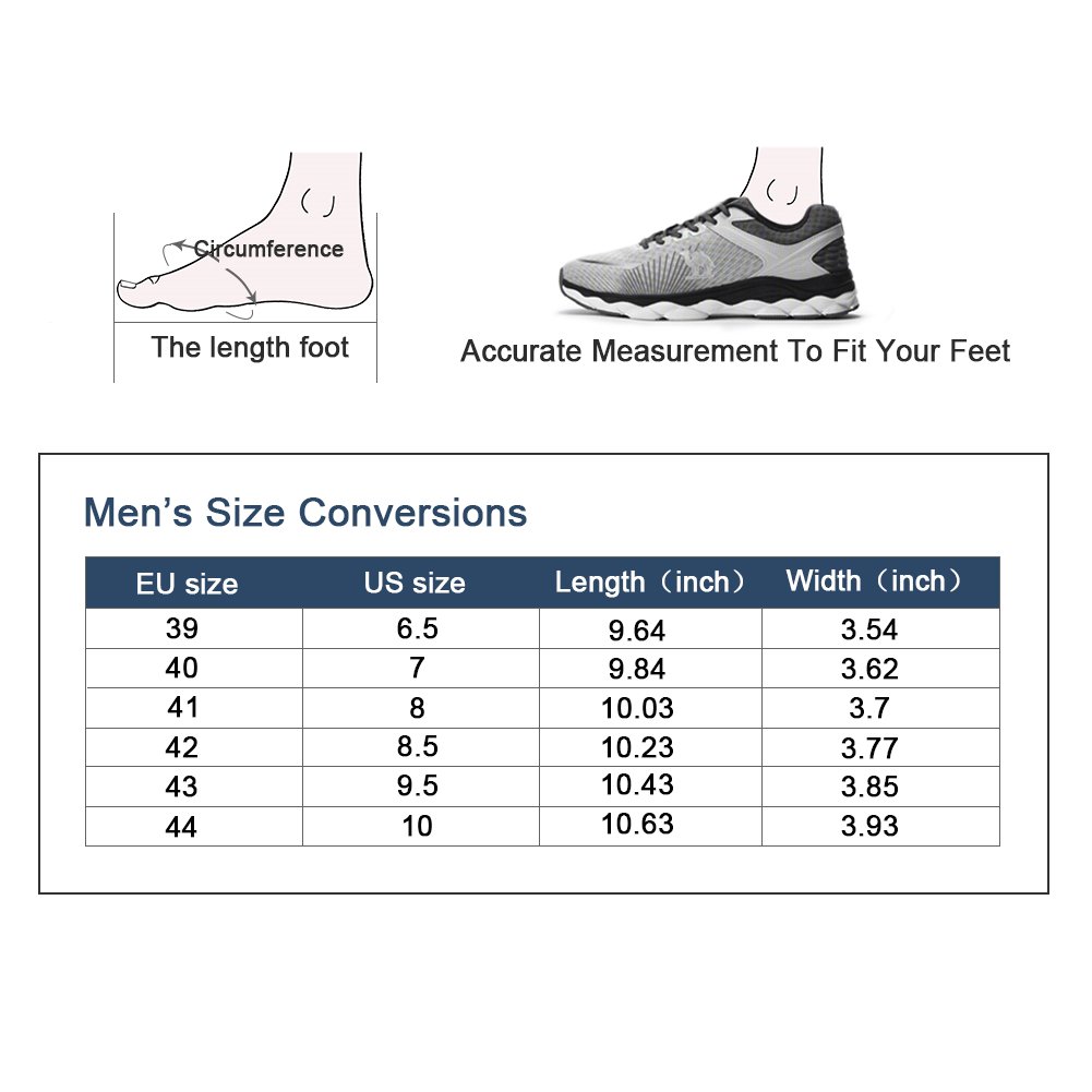 Camel Men’s Running Sneakers Lace-up Lightweight Breathable Mesh Trail Athletic Sport Shoes(Grey/Blue 7)