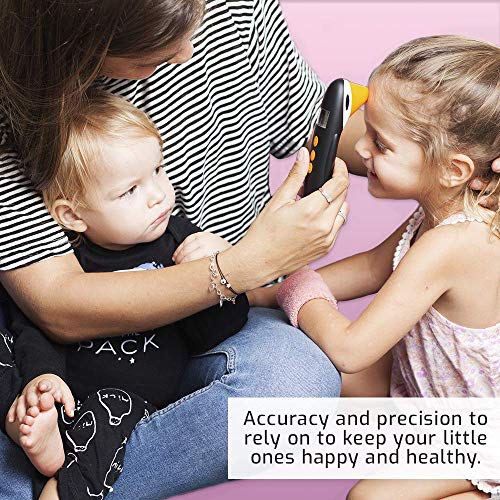 Biebies Forehead and Ear Thermometer - Instant, 1-Second, Accurate Infrared Reading of Body, Object Temperature- Medical Digital Thermometer with Memory Recall Log for Baby, Toddler, Kids and Adults