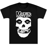 Misfits Shirt Band Apparel Distressed Skull Logo Graphic Printing Vintage 80s Concert Classic Unisex Shirts Youth Fit Black