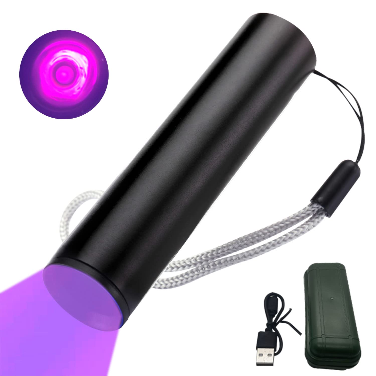 YZYOE Rechargeable 365 nm Black Light UV Flashlights, Black Light for Pet Urine Detection, UV Lamp, UV Flashlights, Black Light Flashlight Mini，HIGH Definition Ultraviolet.