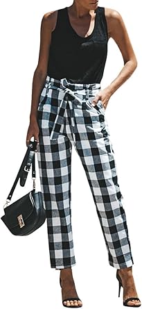 high waisted tie work pants