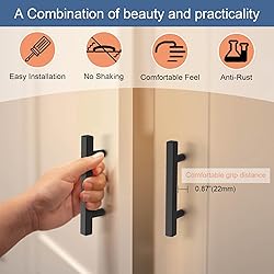 AEEKEL 30 Pack Square Cabinet Handles Matte Black