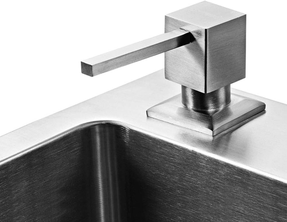 JIANGJIE Brushed Nickel Metal Stainless Steel Kitchen Sink Bottle Liquid Soap Dispenser Built In Hand Soap Dispenser Pump