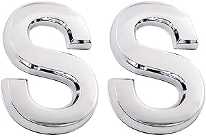 COBATA 2.75 Inch Adhesive House Numbers, Mailbox numbers, Street Door Numbers, Self-stick Address Signs for Apartments, Double Silver Letter S