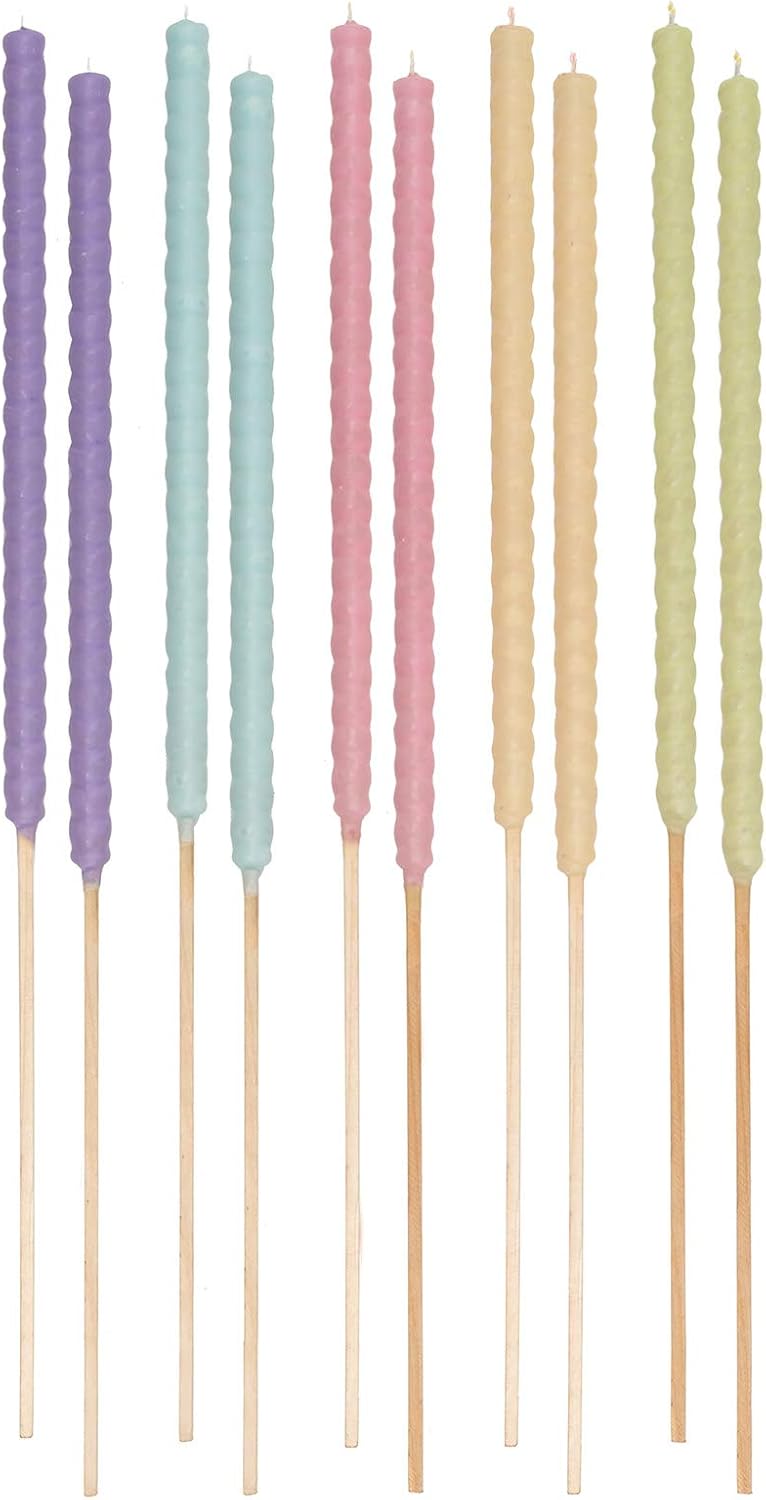 Hussala Narbonne Gartenfackel in 10er Sets, Wachsfackeln mit 5 Farben