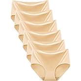 Bolivelan Women's Seamless Bikini Underwear Mid Rise No Show Soft Cheeky Ladies Underwear for Women 6 Pack