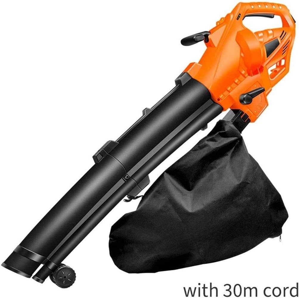 🌱 Aspiradora eléctrica Ligera Jardín soplador de hojas, naranja, 3 kW