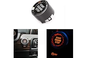 ANGELGUOGUO Crystal Start Stop Engine Switch Button Replacement for BMW 1 2 3 4 5 6 7 X1 X3 X4 X5 X6 F22 F30 F10 F32 F01 F15 F25 G30 G31 G11 G12 G01 (for F/G Chassis Start Stop Cover with Off Button, Black)