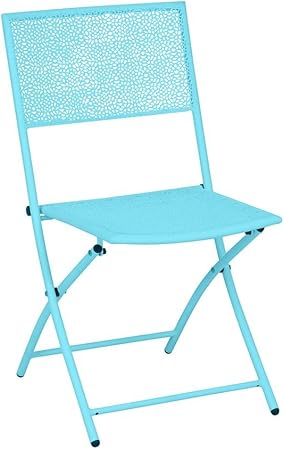 Greemotion Klappstuhl Mykonos Im 2er Set In Turkis Blau Gartenstuhl Metall Campingstuhl Aus Stahl Pulverbeschichtet Garten Stuhl Fur Terrasse Balkon Camping Amazon De Garten