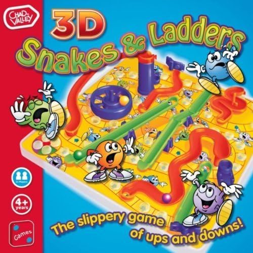 CHAD VALLEY 3D SNAKES AND LADDERS BOARD 