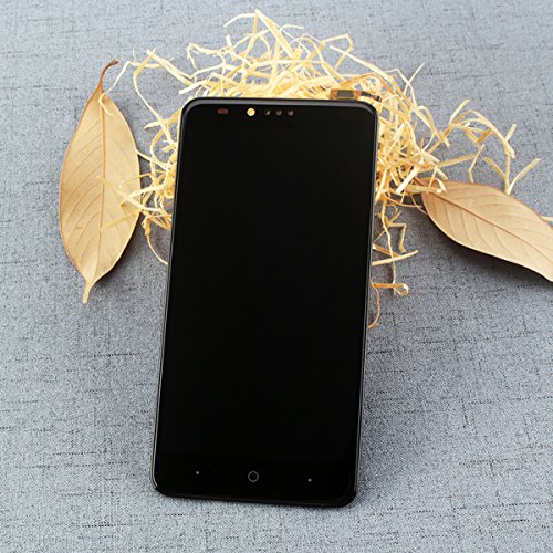 for ZTE Zmax Pro Z981 LCD Touch Screen Digitizer Assembly Broken Screen Replacement Parts with Small Kits - Black (Z981 with Frame)