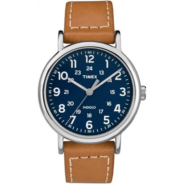 Timex Southview Orologio Uomo/Donna Con Cinturino In Pelle – 41 Mm – Quadrante Blu Con Numeri Romani – Funzioni Giorno, Data E 24h