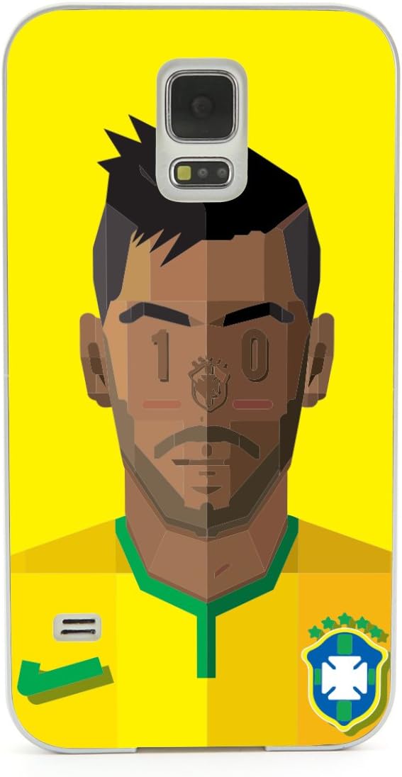 Euclid Brazil Neymar Junior Football Player Cartoon Head Embossed Design Silver Bumper Metal Frame Full Armor Protect Case Cover For Samsung Galaxy S5 Amazon Co Uk Electronics