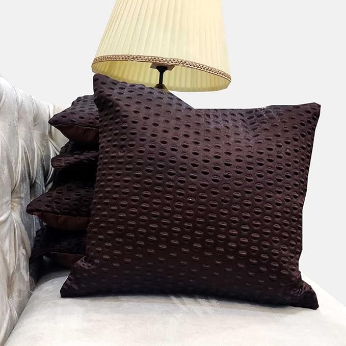 Buy Brown Cushion Cover Set of 5 Online at Low Prices in India Amazon.in