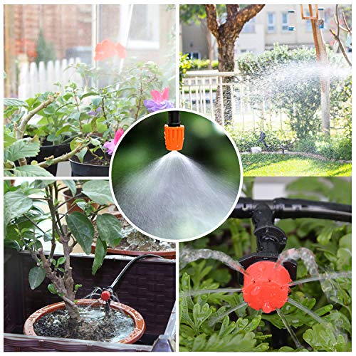 Drip Irrigation Kits,49ft Garden Irrigation System with 1/4" Blank Distribution Tubing Watering Drip Kit,DIY Saving Water Automatic Irrigation Equipment Set for Garden (15m/49ft Irrigation System)