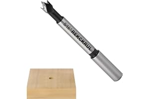 REKCKRUL 5/16 Inch Forstner Bit, 5/16" Forstner Drill Bit for Woodworking, Hinge Cutter for Hardwood, Plywood, Plastic
