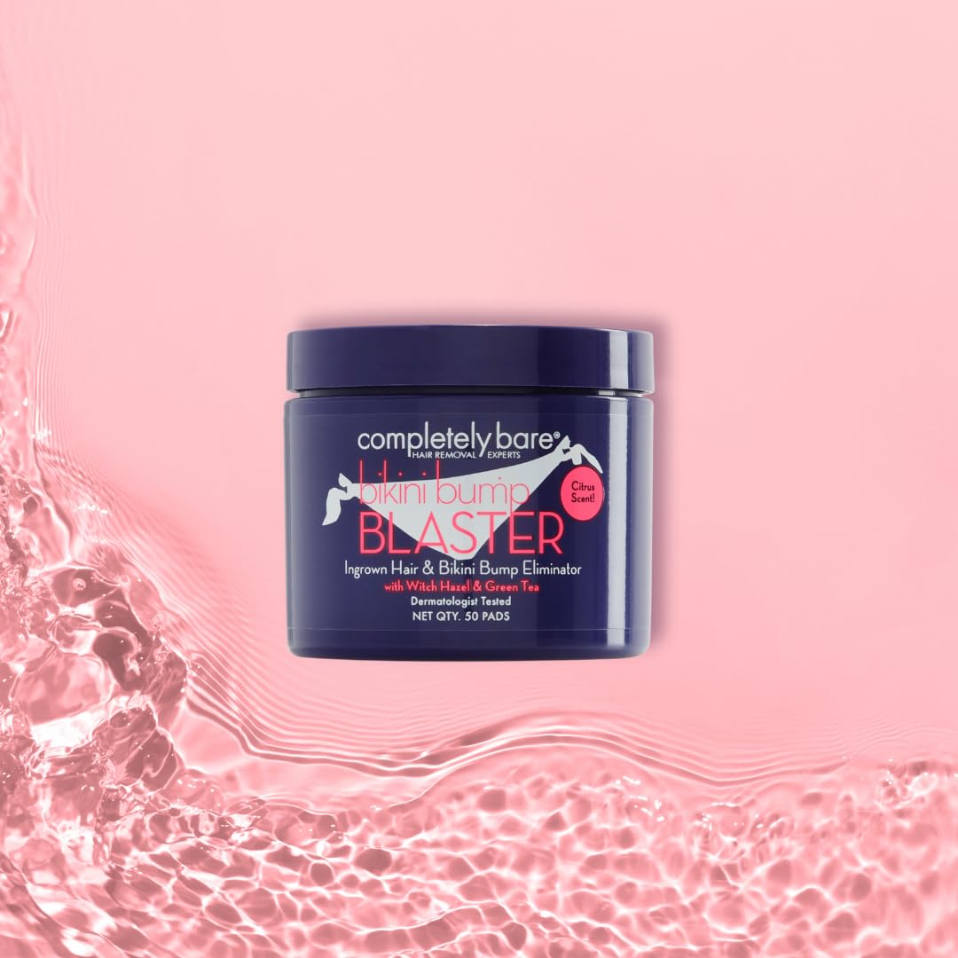 completely bare bikini bump BLASTER Ingrown Hair & Bikini Bump Eliminator - Exfoliating AHAs & BHAs