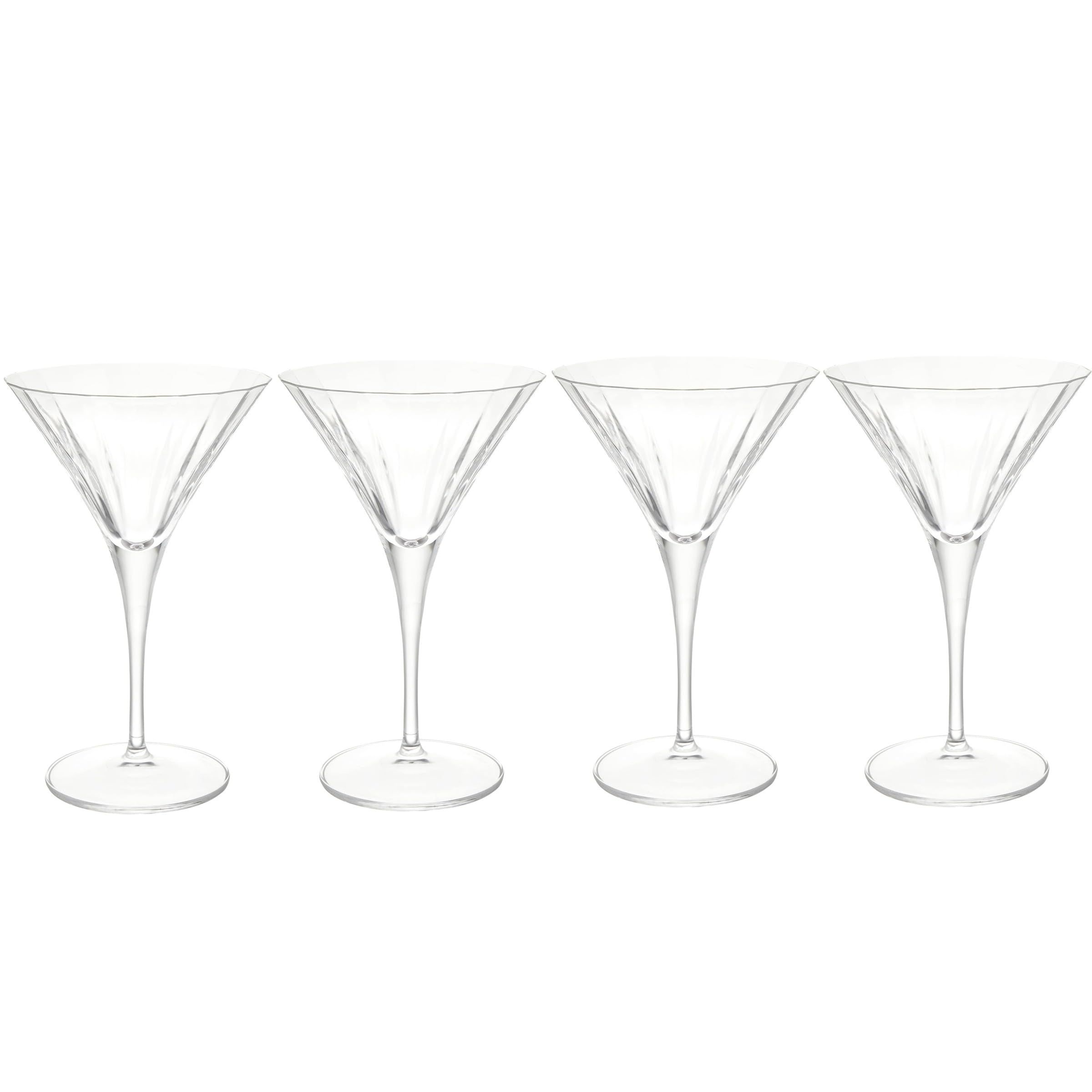 Luigi Bormioli 10951/01 - Bach - Martini Glasses Set of 4 - SON.hyx Crystal - Highly Resistant to Breakage - Dishwasher Safe - Made in Italy 26 cl