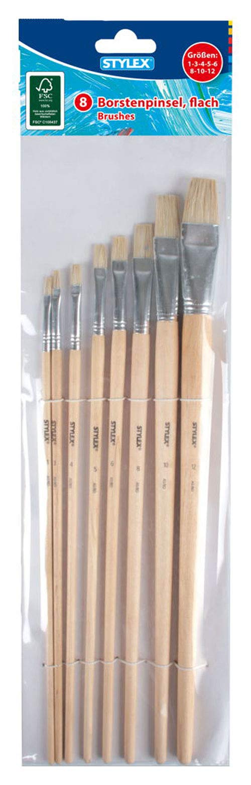 Stylex Flat Bristle Brush (8-Piece)