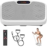 WATEYA Vibration Plate Exercise Machine, Vibrating Platform for Lymphatic Drainage with 200 Adjustable Speeds, Power Vibration Plate for Weight Loss, Supports Max Weight 450 Lbs
