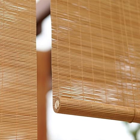 Exterior Wooden Roller Blinds For Window Outdoor Bamboo Roll Up