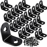AYSUM 50PCS Corner Brace 1"x1", Black Corner