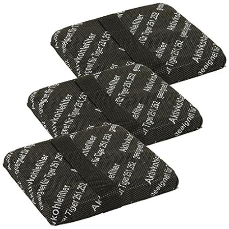 3 x Filter Geruchsfilter Aktivfilter geeignet für Vorwerk Tiger VT 251 252 Staubsauger