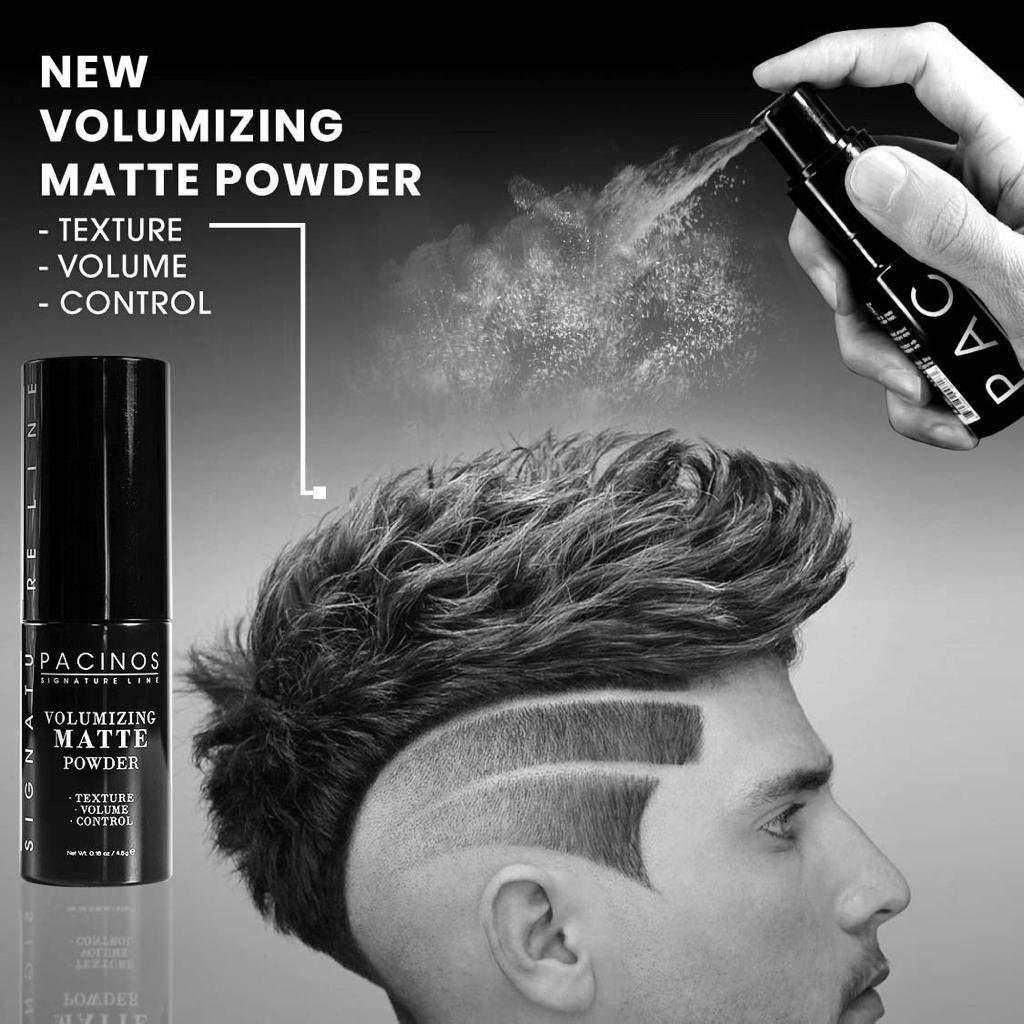Pacinos Matte Texturizing Hair Powder - Volumizing Powder Adds Texture, Volume, Control & Absorbs Excess Oil for a Natural Finish - Styling Texture Powder for All Hair Types: Beauty