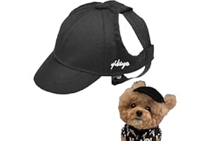 Shifenmei Dog Cap - Small, Pink, Geometric Pattern, Ear Holes, Adjustable Strap, All Season, Waterproof, UV Protection, Baseball Cap, Trucker Hat, Dog Hats for Small Dogs with Ear Holes