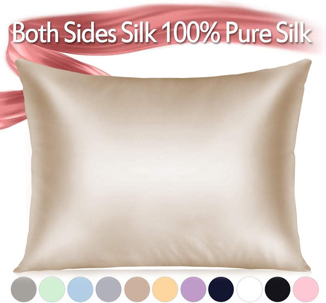 Jaciu 100 Pure Silk Pillowcase,21 Momme Both Side Silk Pillowcases