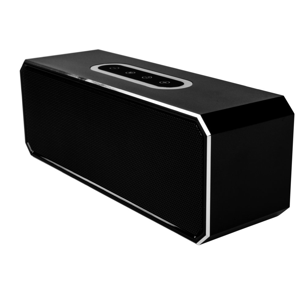 Akai Dynmx Portable Bluetooth Stereo Speaker with 8 Hours Playtime, Bluetooth, 2 x 5 W Stereo Speakers Built-In Microphone for Hands-Free Calls, Black