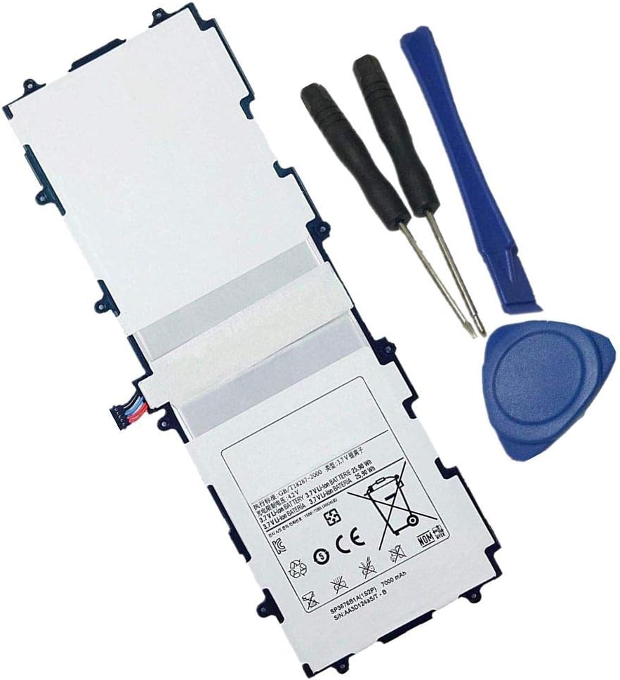 YIXUANOK Replacement SP3676B1A 3.7V Battery for Samsung Galaxy Tab 10.1 GT-P7500 GT-P7510 GT-P5100 GT-P5110 GT-P5113 SP3676B1A(1S2P) SP3676B1A 7000mAh