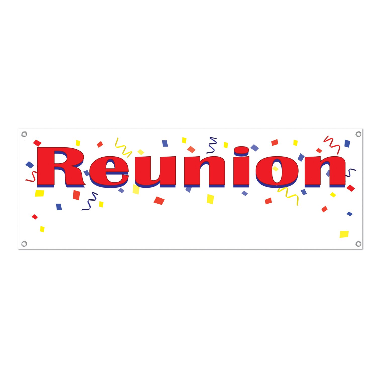 Beistle 57517 Reunion Sign Banner, Cardboard, Multicolor