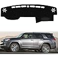 PGONE Custom Fit Dashboard Black Center Console Cover Dash Mat Protector Sunshield Cover Pad Carpet for Toyota 4runner 4 Runner Accessories 2020