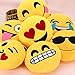 Liberty Imports 12 Pack - Large Emoji Plush Pillows, 13 Inches (32 cm) Jumbo Stuffed Cushion Pillows Bulk Bundle Set (1 Dozen)