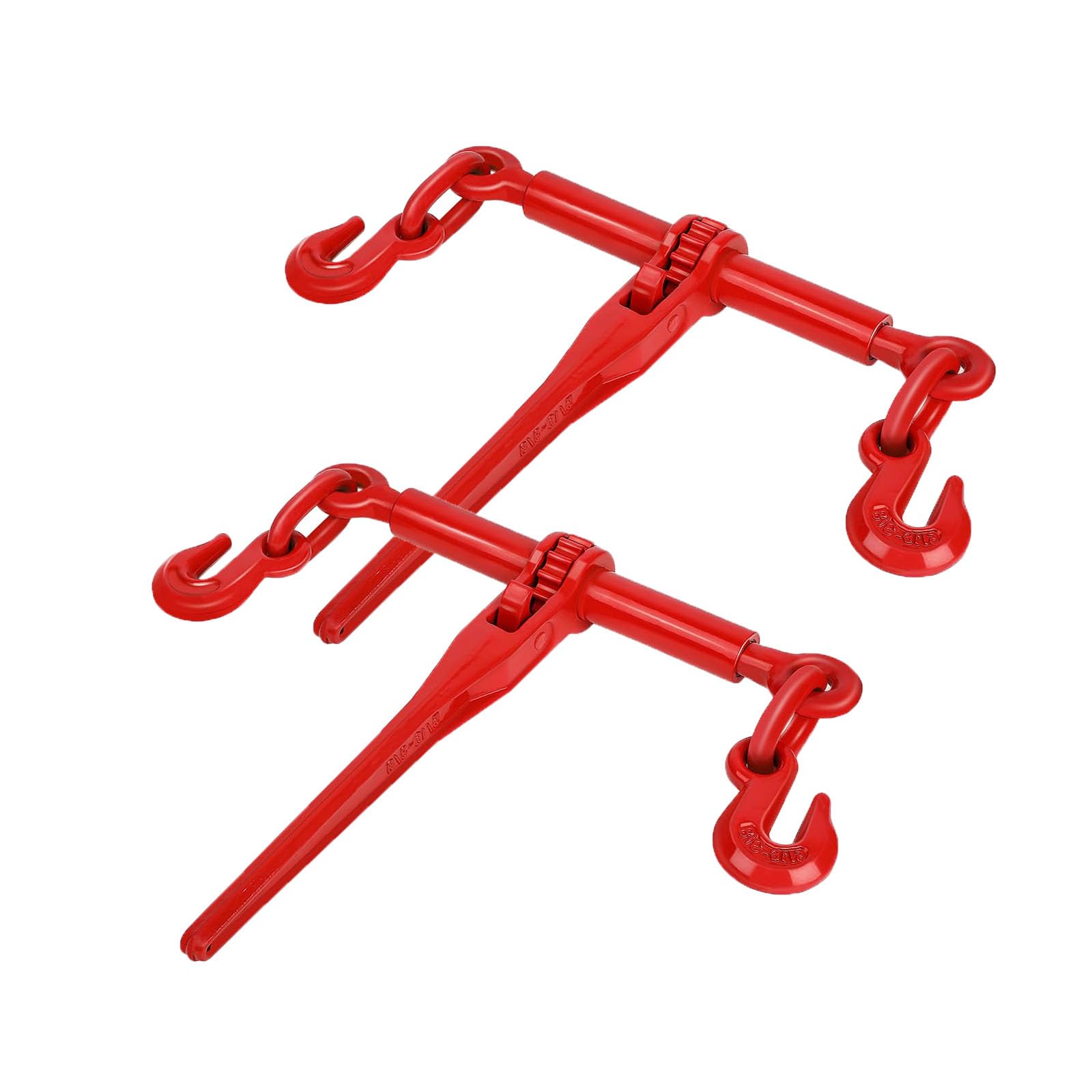 Photo 1 of 2 Pack 5/16-3/8 Inch Chain Binders, Ratchet Load Binders with 5400 LBS Safe Working Load and 19000 LBS Breaking Strength, Heavy-Duty Load Binder for Industrial and Agricultural Traction Use